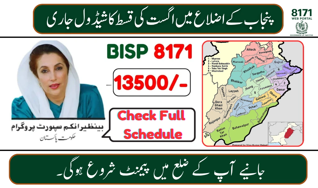 BISP 8171 August 2025 Rs. 13,500 Payments